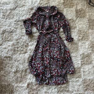 Nanette Lapore pintuck floral midi dress